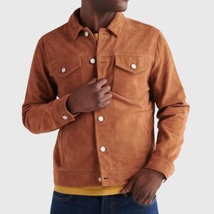 Lucky Brand men’s brown suede jacket size XXL
